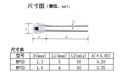 【单端玻璃NTC热敏电阻 100K 1% 3950 (产品长度55MM-200MM)】价格,厂家,图片,热敏电阻器,东莞市星响电子科技-
